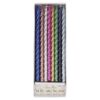 Multi metallic twisted candles Meri Meri
